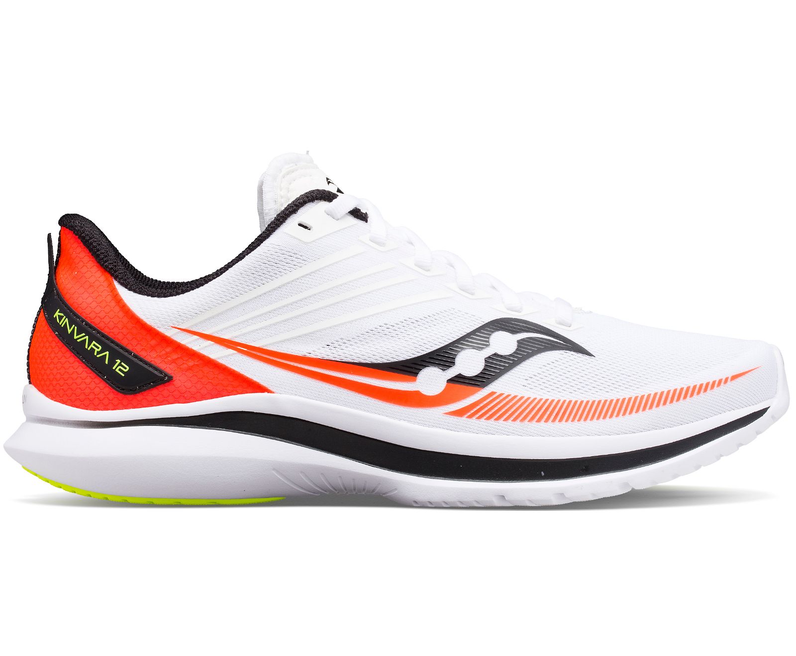 Men\'s Saucony Kinvara 12 Running Shoes White / Orange | Singapore 529OKIR